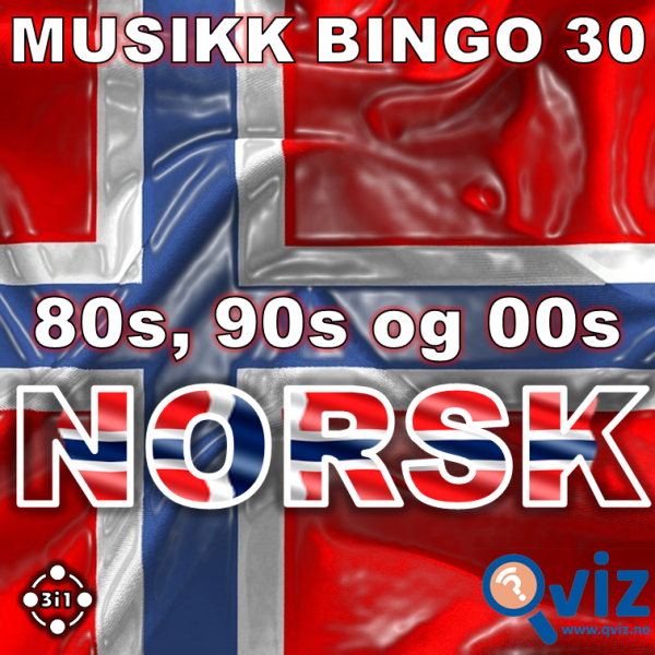 80s, 90s og 00s Norsk Musikk Bingo 30