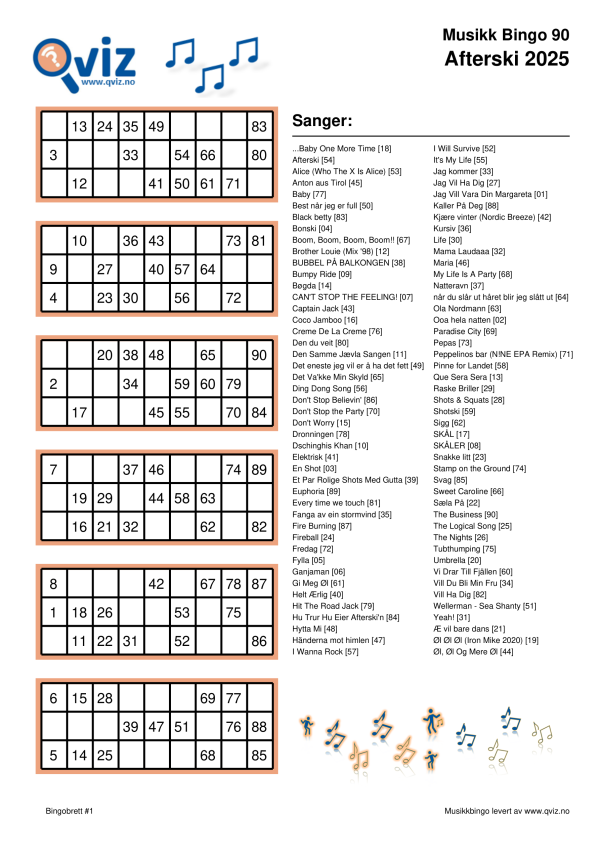 Afterski 2025 - Musikk Bingo - Bilde 18