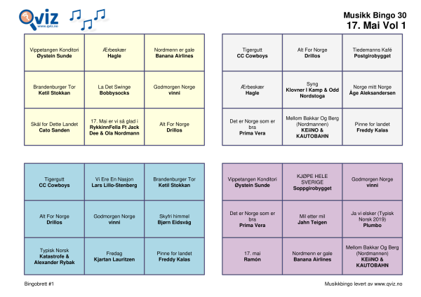 17. Mai - Musikk Bingo - Bilde 17