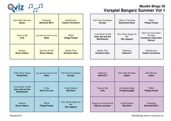 Vorspiel Bangerz Summer - Musikk Bingo - Bilde 2