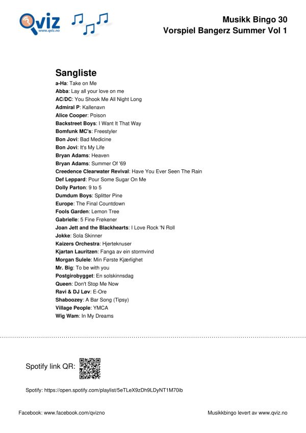Vorspiel Bangerz Summer - Musikk Bingo - Bilde 3