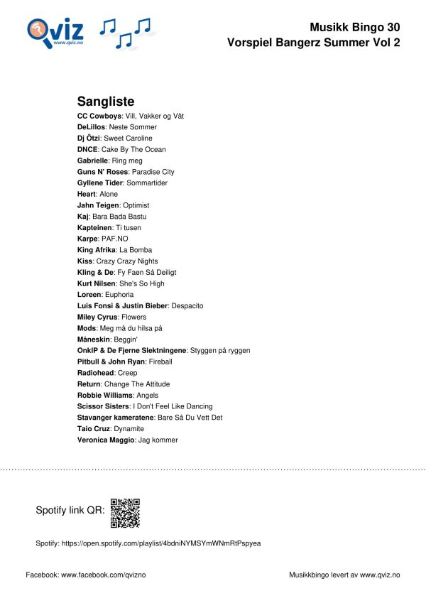 Vorspiel Bangerz Summer - Musikk Bingo - Bilde 5