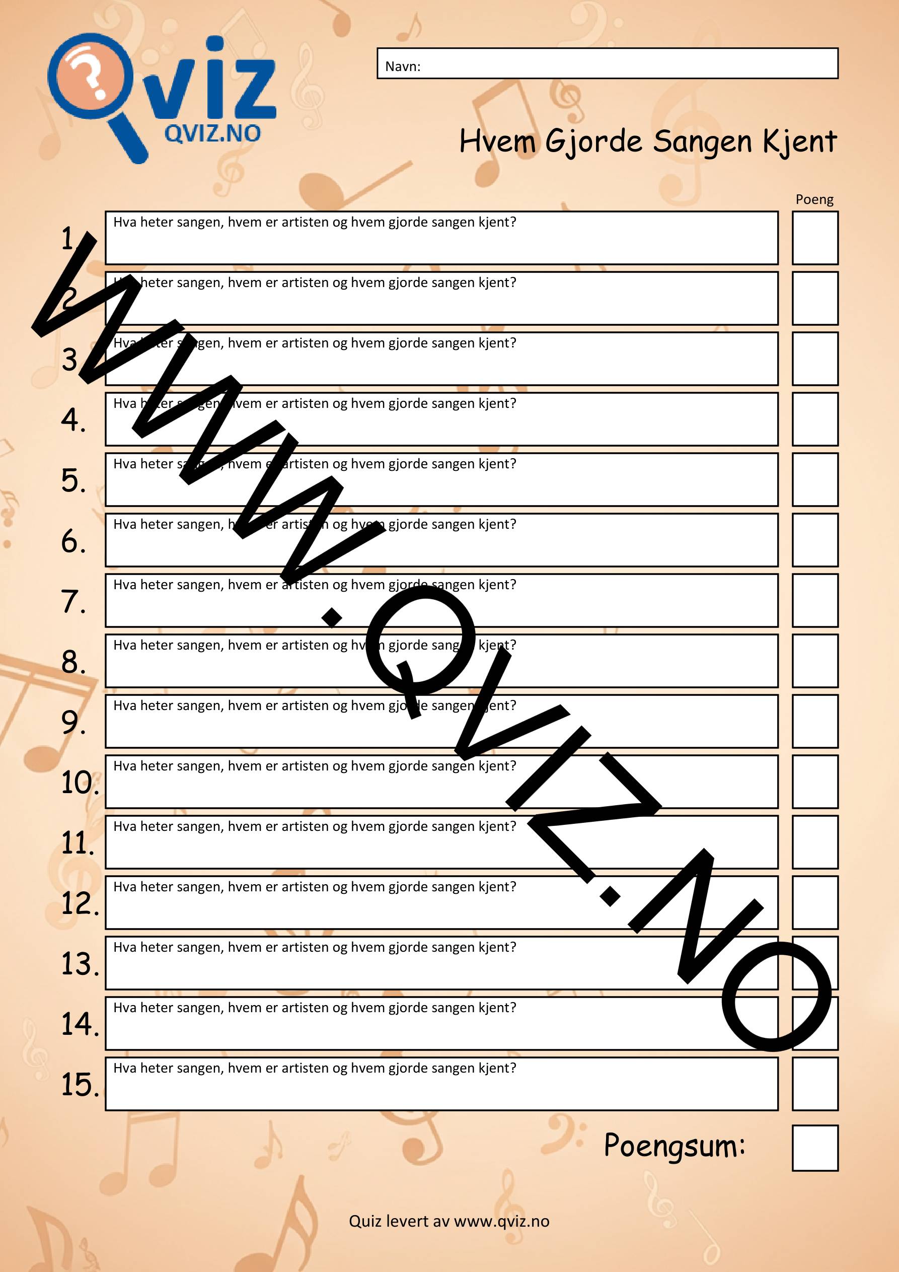 Musikk Quiz - Hvem Gjorde Sangen Kjent - Bilde 2