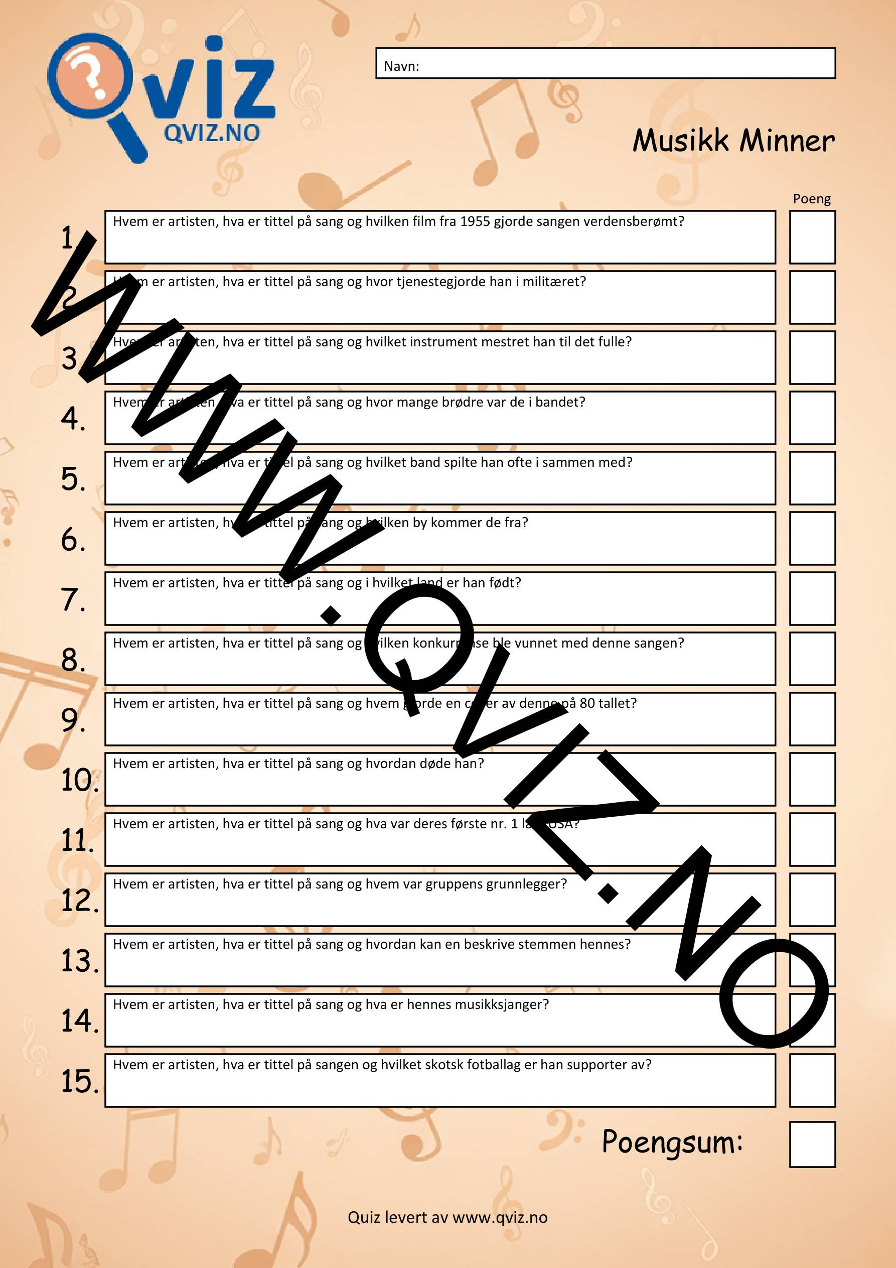 Musikk Quiz - Musikk Minner - Bilde 2