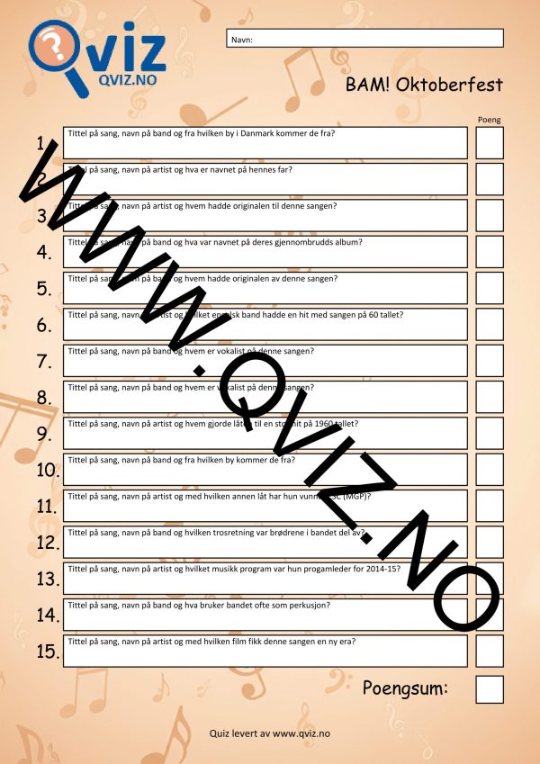 BAM! What a Music Bingo Oktoberfest - Bilde 21