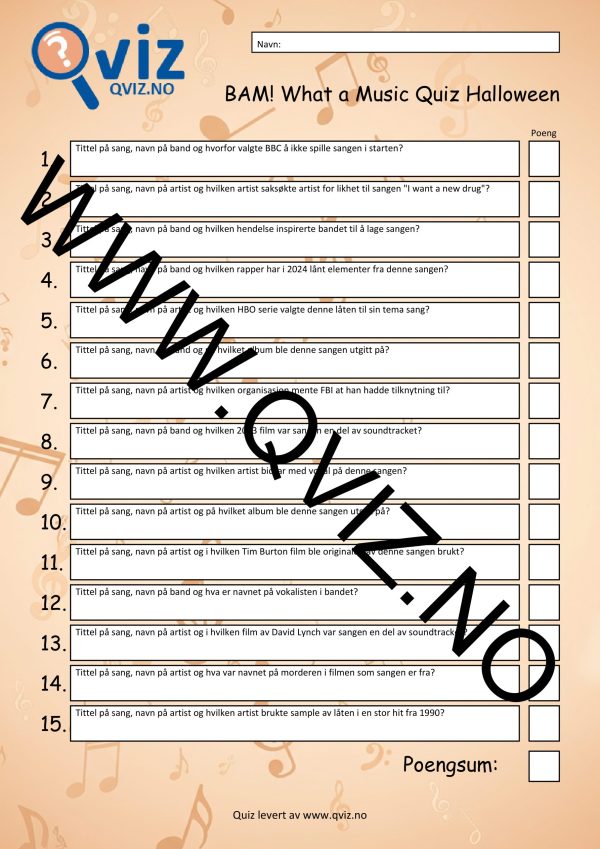 BAM! What a Music Quiz Halloween - Bilde 2
