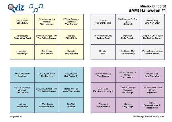 BAM! What a Music Bingo Halloween - Bilde 19
