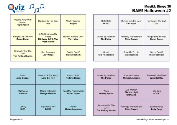 BAM! What a Music Bingo Halloween - Bilde 17