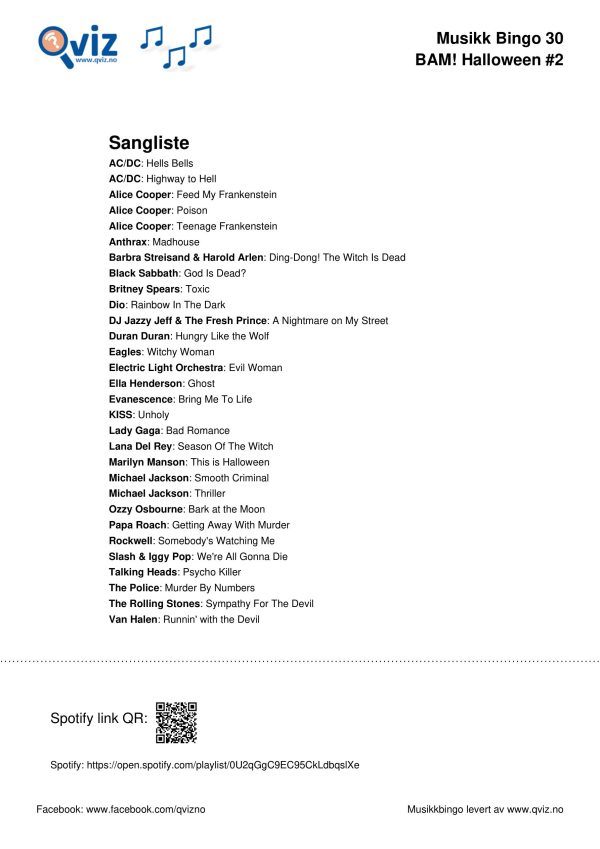 BAM! What a Music Bingo Halloween - Bilde 16
