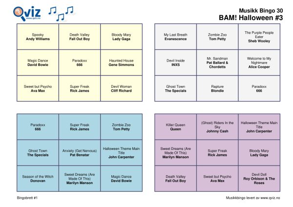 BAM! What a Music Bingo Halloween - Bilde 15