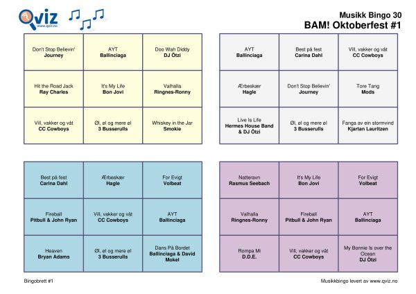 BAM! What a Music Bingo Oktoberfest - Bilde 2