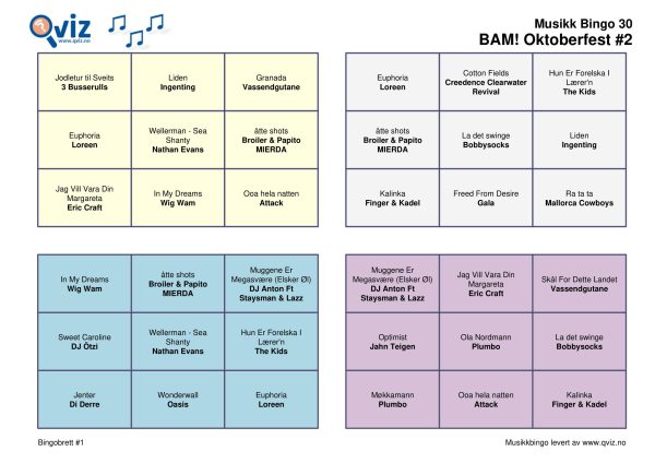 BAM! What a Music Bingo Oktoberfest - Bilde 4