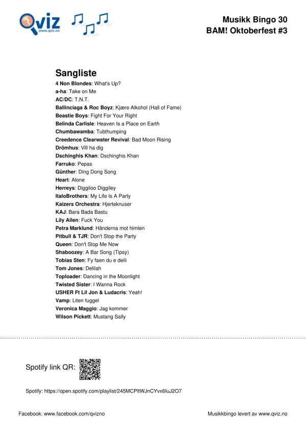 BAM! What a Music Bingo Oktoberfest - Bilde 7