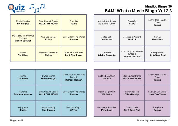 BAM! What a Music Bingo Vol 2 - Bilde 6