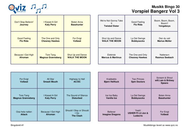 Vorspiel Bangerz - Musikk Bingo - Bilde 6