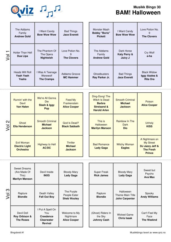 BAM! What a Music Bingo Halloween - Bilde 13