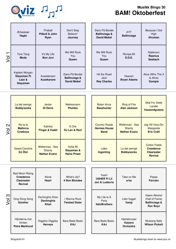 BAM! What a Music Bingo Oktoberfest - Bilde 8
