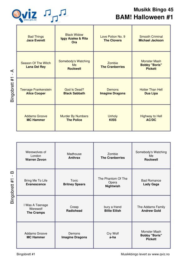 BAM! What a Music Bingo Halloween - Bilde 11