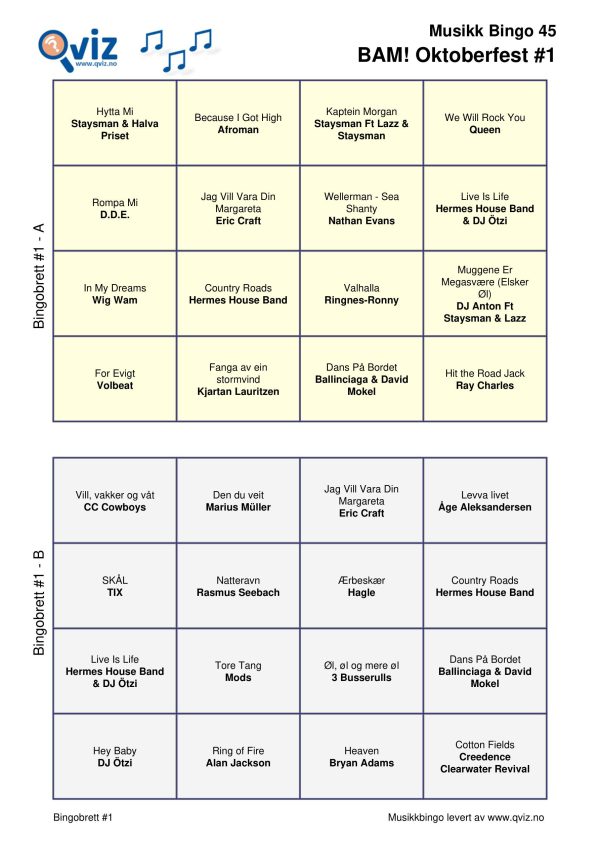 BAM! What a Music Bingo Oktoberfest - Bilde 10