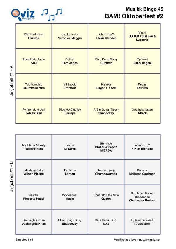 BAM! What a Music Bingo Oktoberfest - Bilde 12