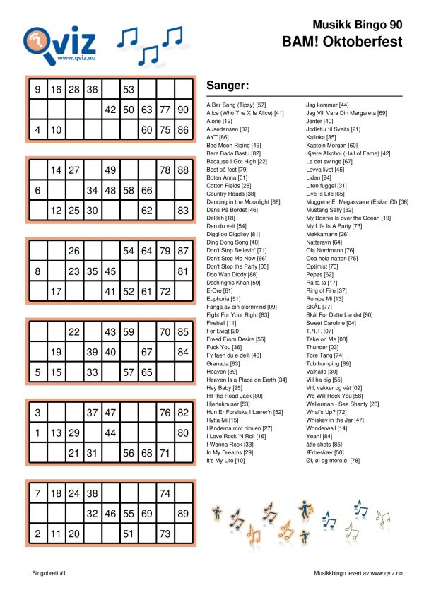 BAM! What a Music Bingo Oktoberfest - Bilde 18