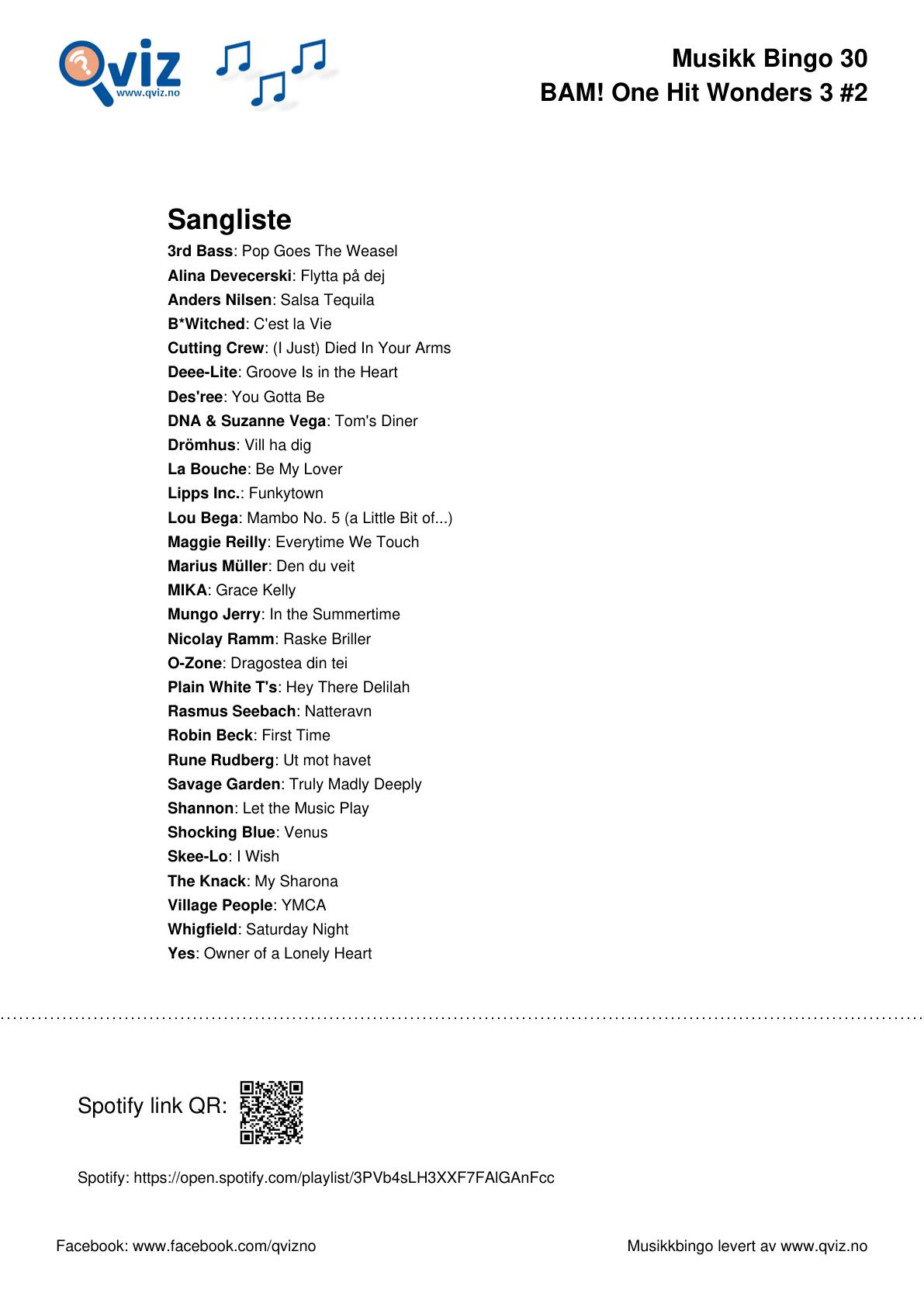 BAM! What a Music Bingo One Hit Wonders 3 - Bilde 16