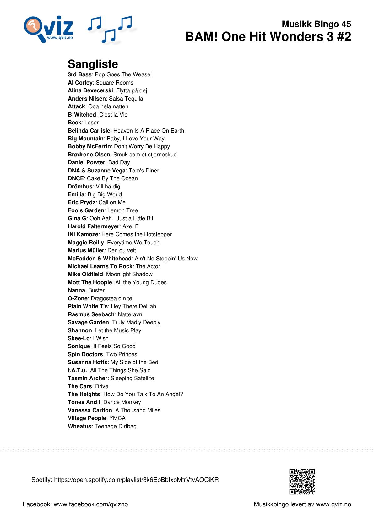 BAM! What a Music Bingo One Hit Wonders 3 - Bilde 8