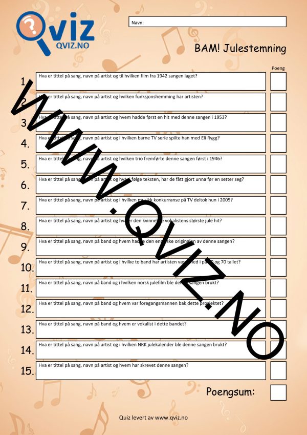 BAM! What a Music Quiz Julestemning - Bilde 2