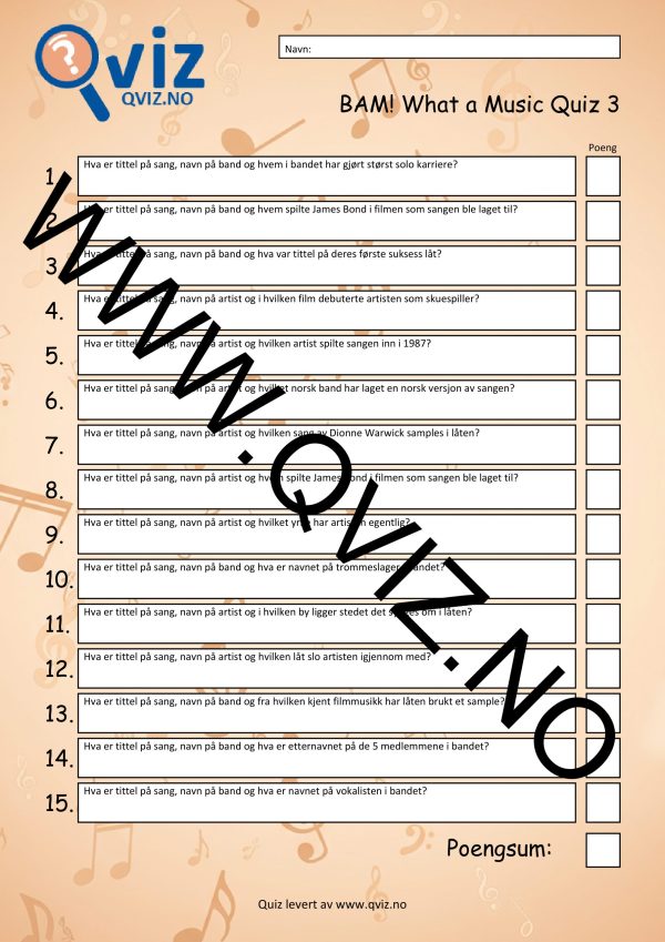 BAM! What a Music Quiz Vol 3 - Bilde 2