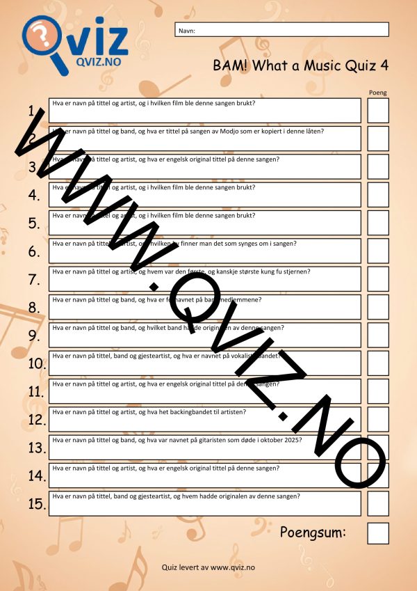 BAM! What a Music Bingo Vol 4 - Bilde 21