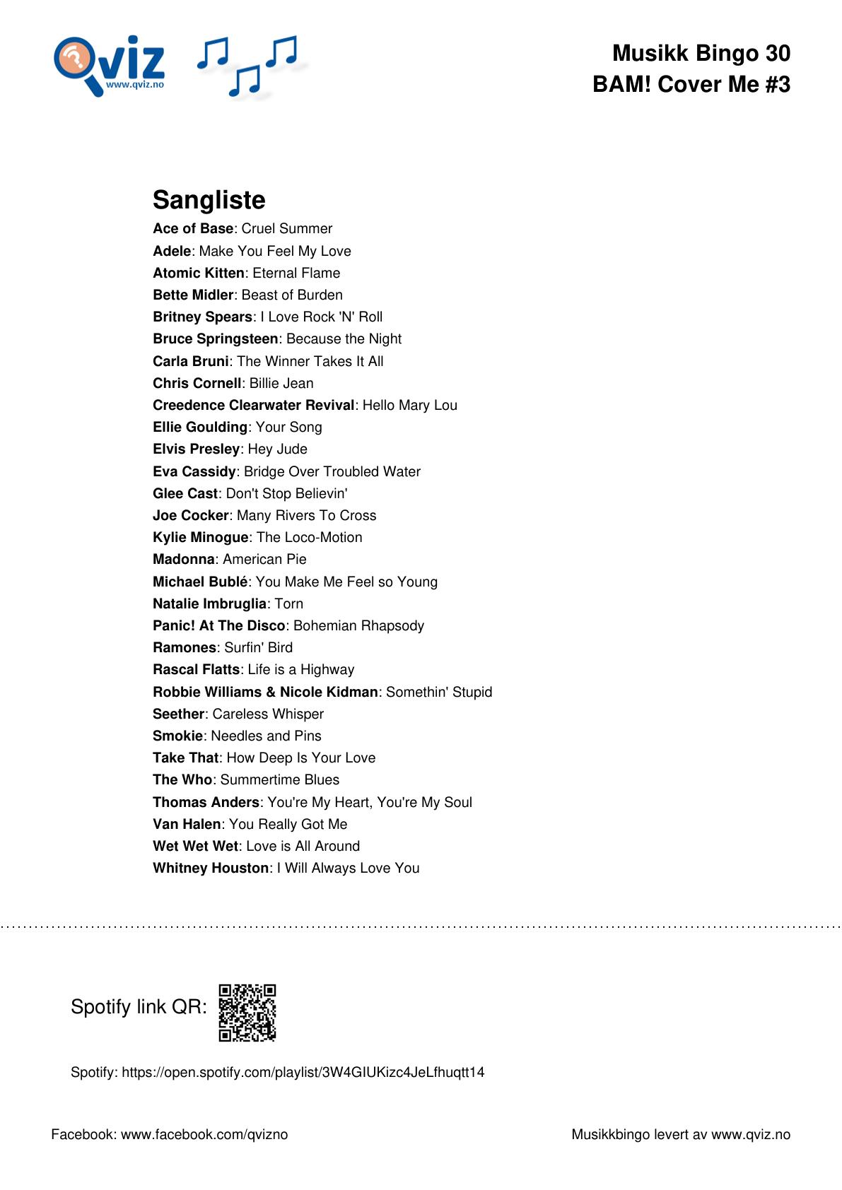 BAM! What a Music Bingo Cover Me - Bilde 14