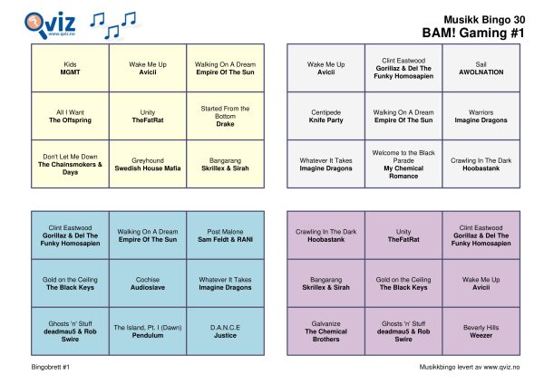 BAM! What a Music Bingo Gaming - Bilde 19