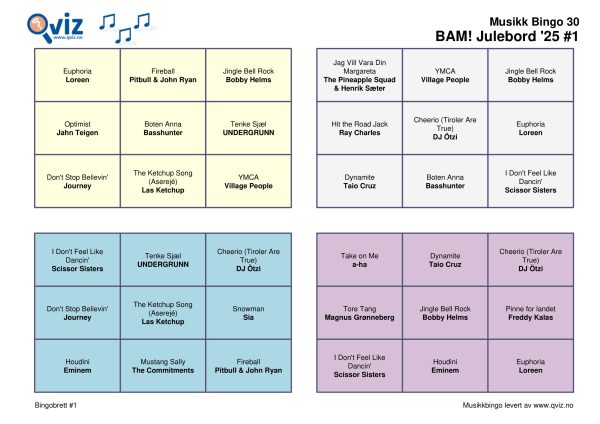 BAM! What a Music Bingo Julebord '25 - Bilde 19