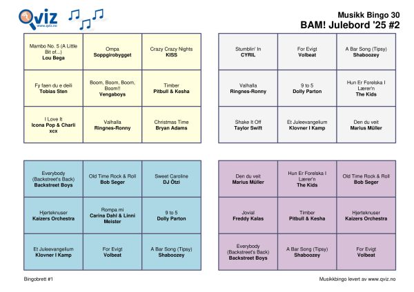 BAM! What a Music Bingo Julebord '25 - Bilde 17