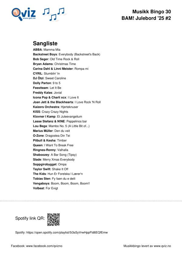 BAM! What a Music Bingo Julebord '25 - Bilde 16