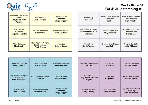 BAM! What a Music Bingo Julestemning - Bilde 19