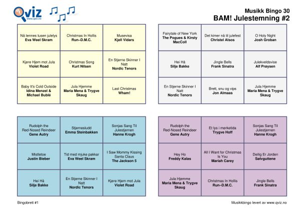 BAM! What a Music Bingo Julestemning - Bilde 17