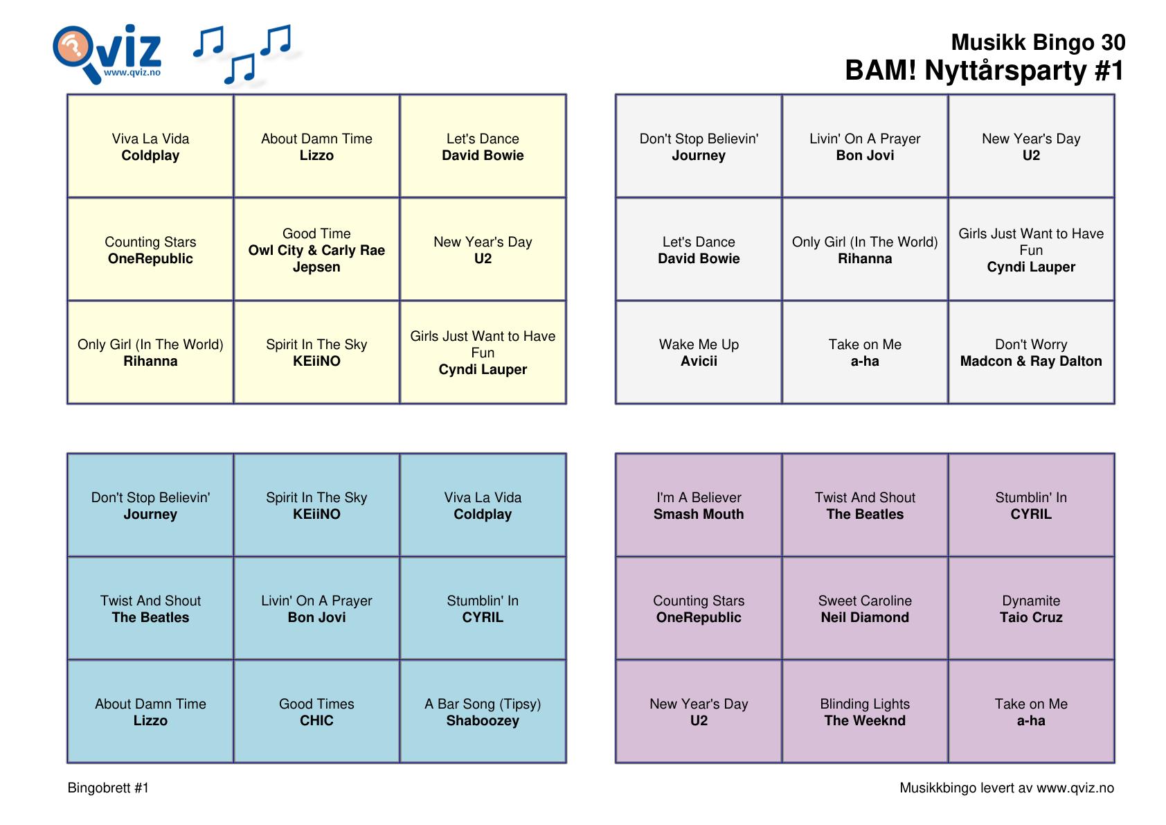 BAM! What a Music Bingo Nyttårsparty - Bilde 19