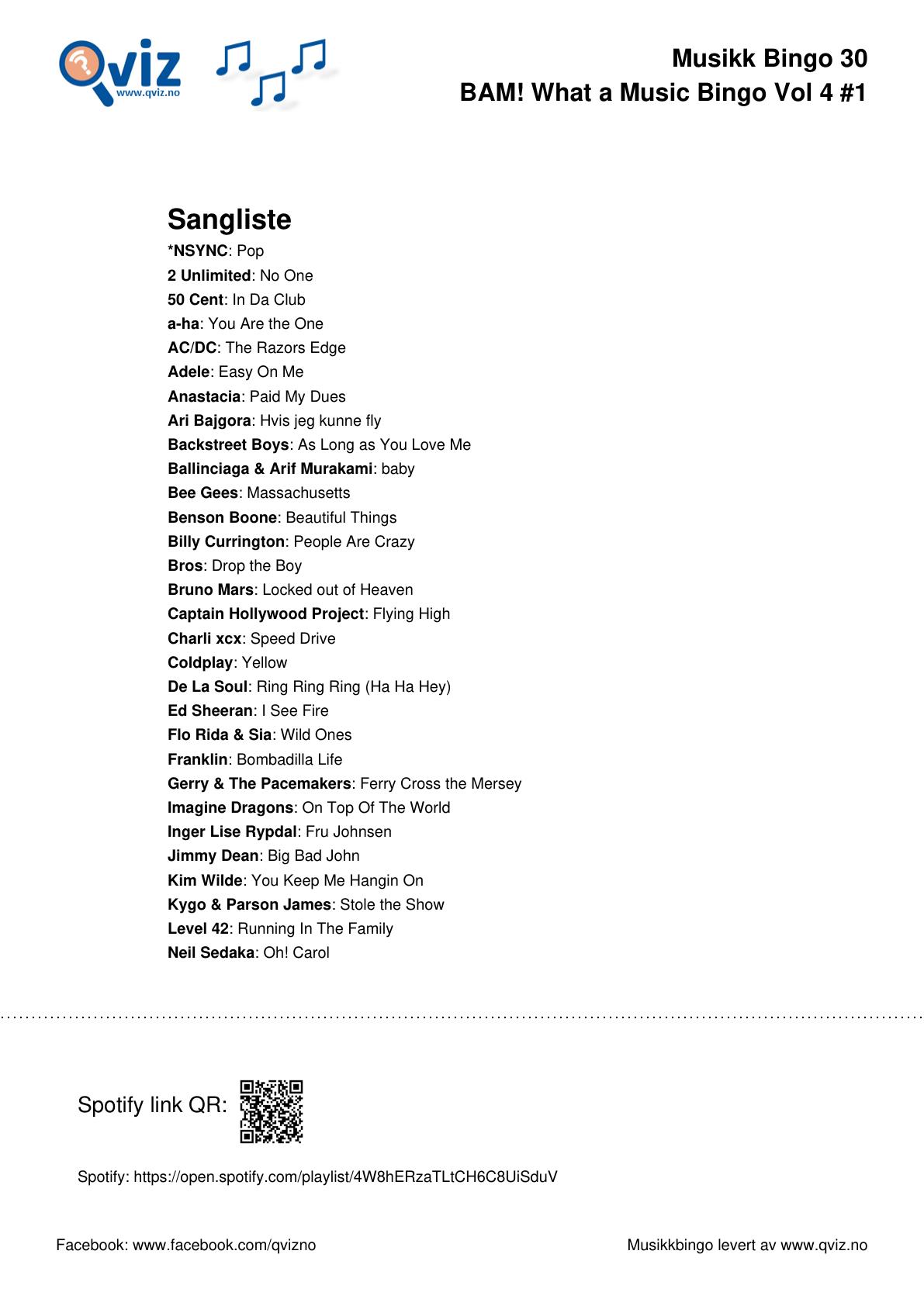 BAM! What a Music Bingo Vol 4 - Bilde 18