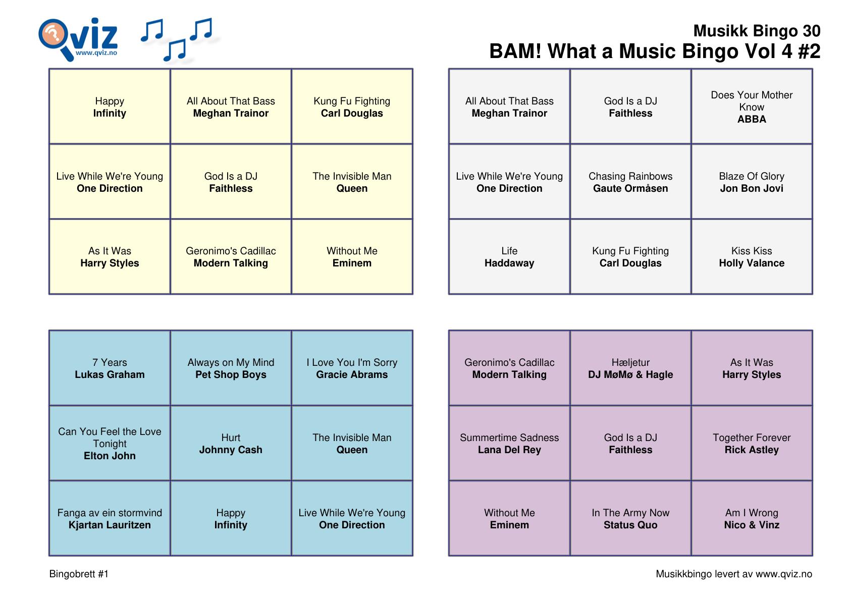 BAM! What a Music Bingo Vol 4 - Bilde 17