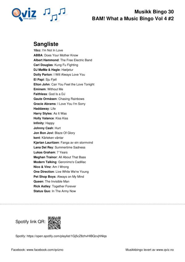 BAM! What a Music Bingo Vol 4 - Bilde 16