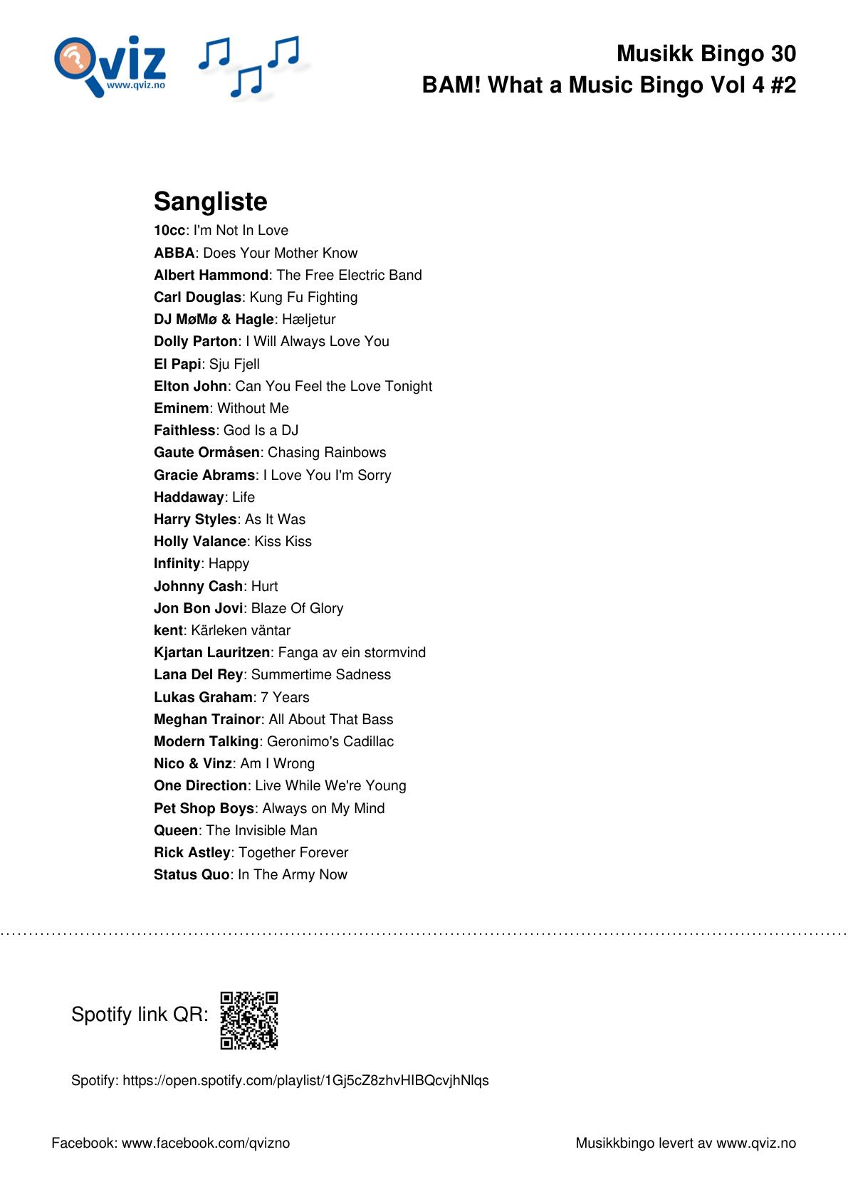BAM! What a Music Bingo Vol 4 - Bilde 16