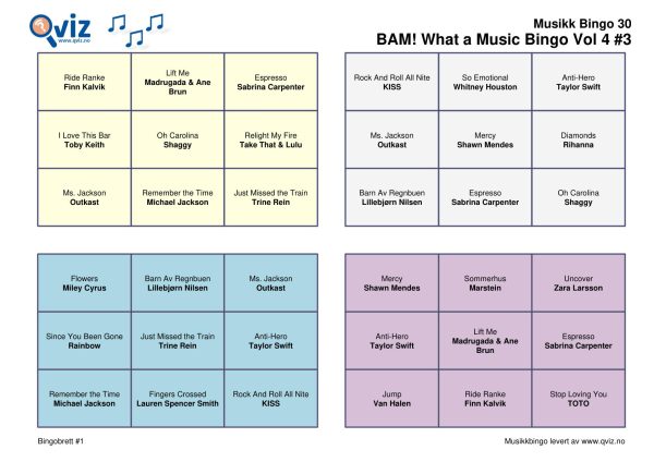 BAM! What a Music Bingo Vol 4 - Bilde 15