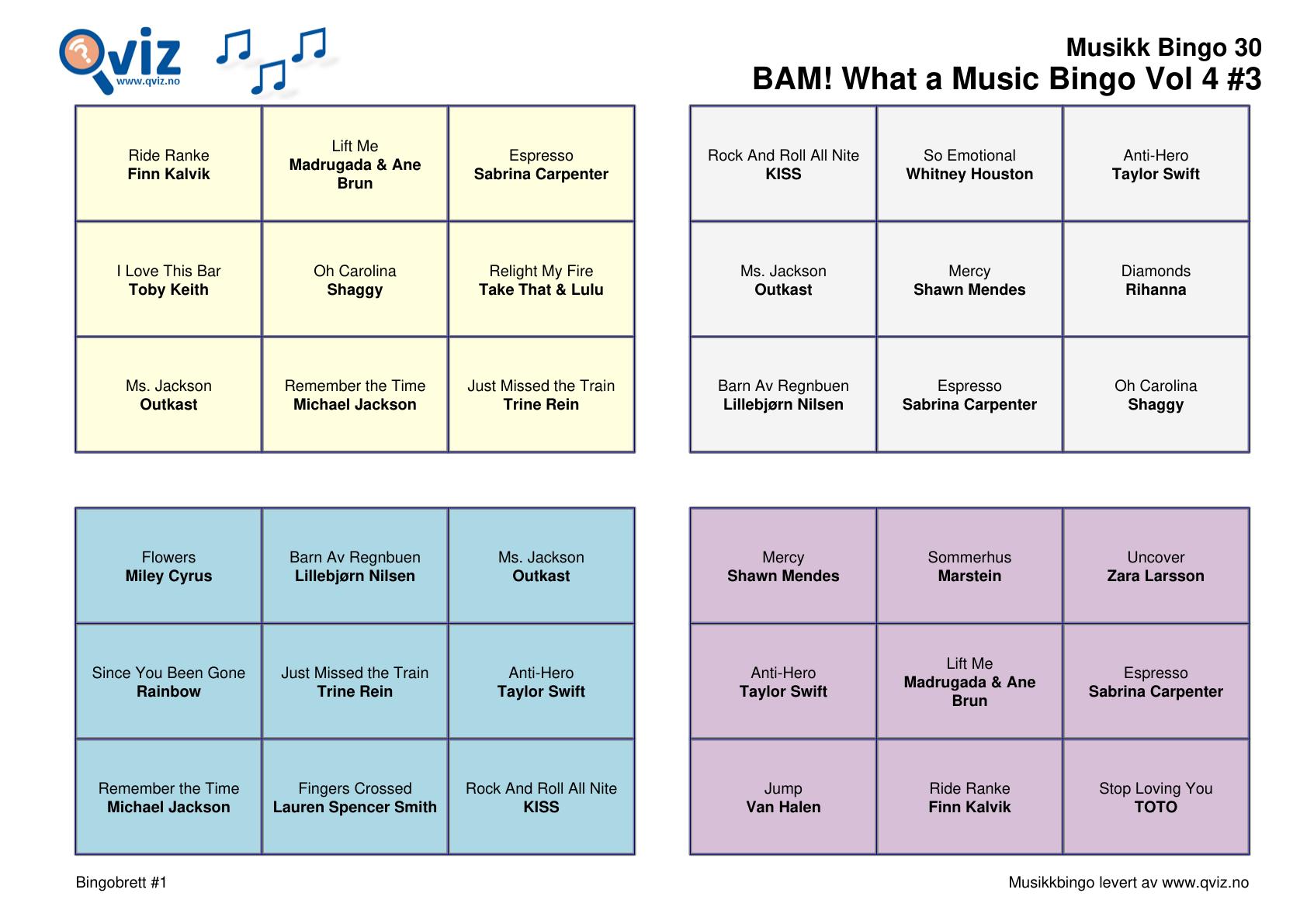 BAM! What a Music Bingo Vol 4 - Bilde 15