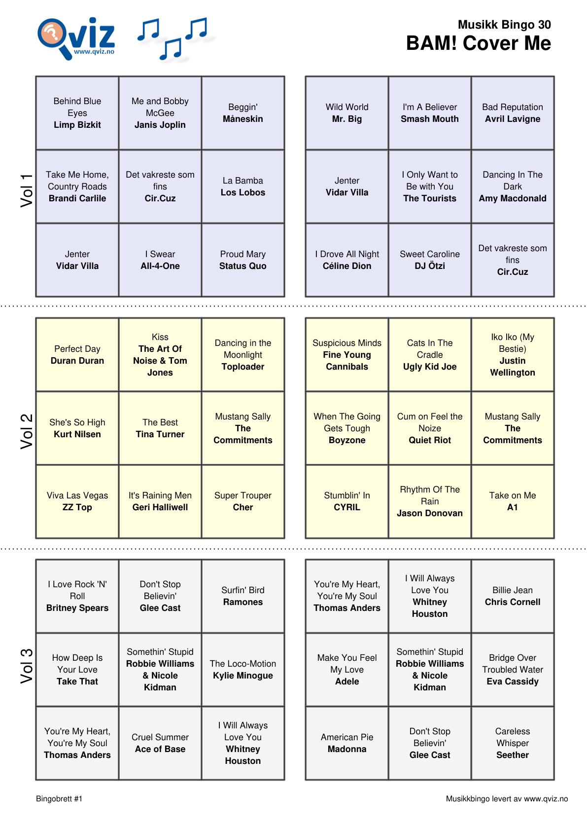 BAM! What a Music Bingo Cover Me - Bilde 13