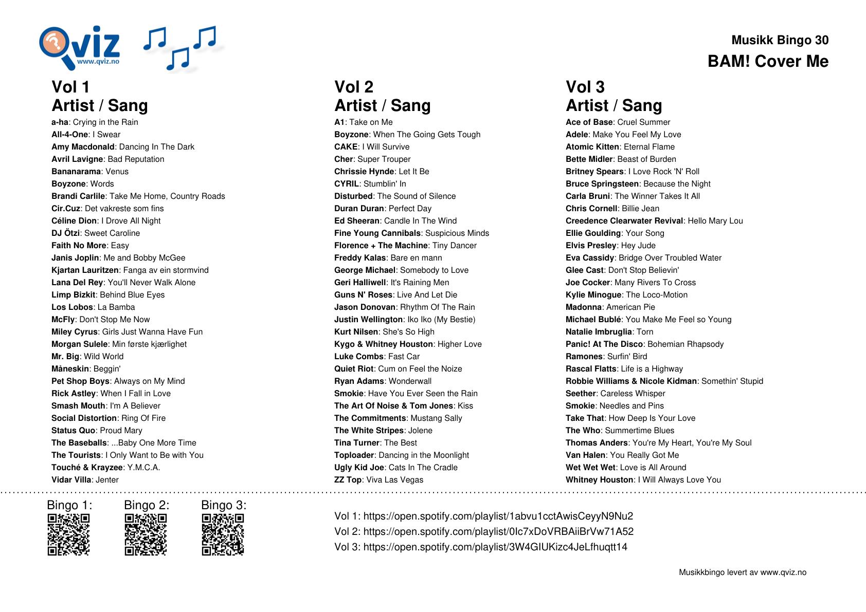 BAM! What a Music Bingo Cover Me - Bilde 12