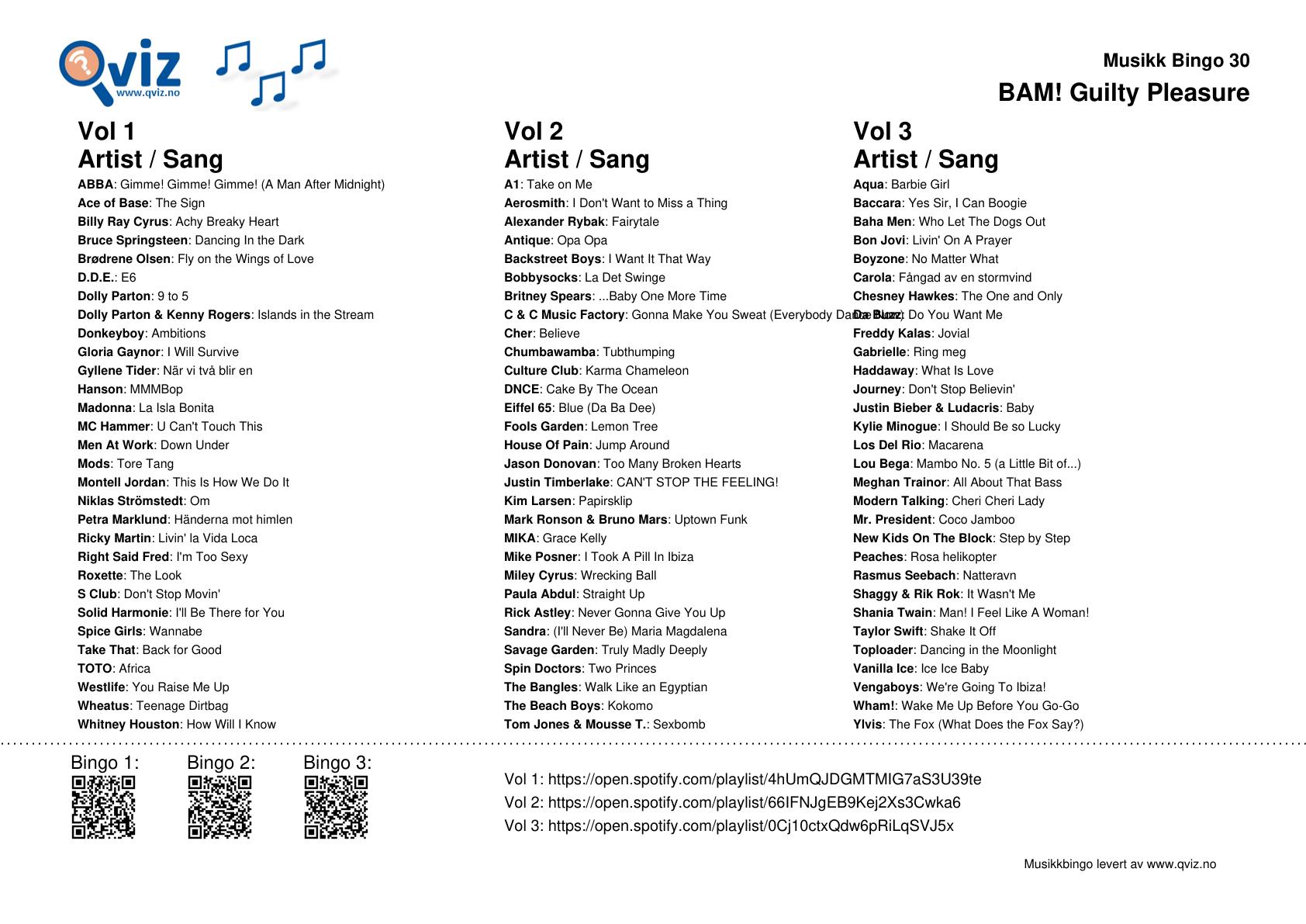 BAM! What a Music Bingo Guilty Pleasure - Bilde 12