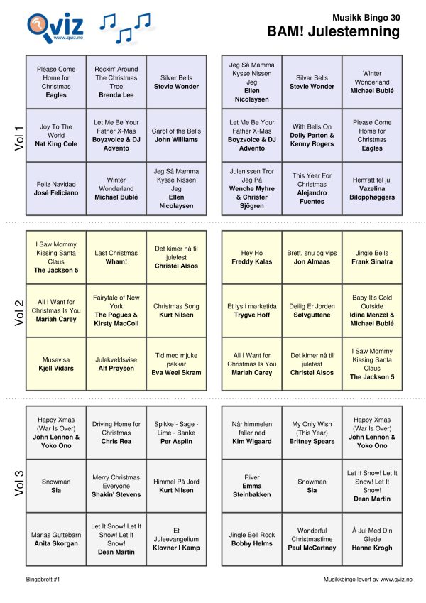 BAM! What a Music Bingo Julestemning - Bilde 13