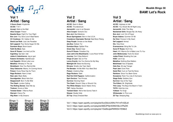 BAM! What a Music Bingo Let's Rock - Bilde 12