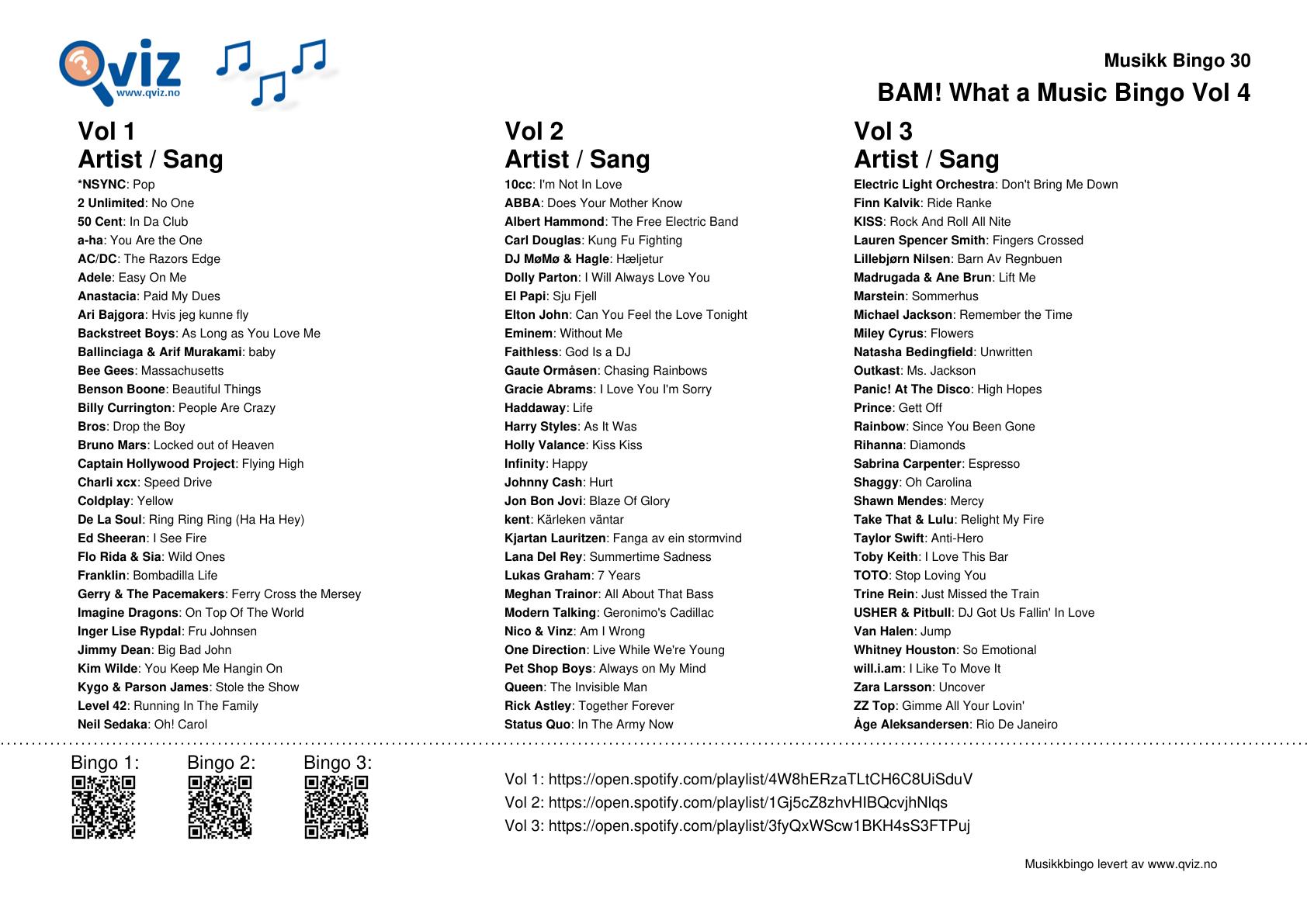 BAM! What a Music Bingo Vol 4 - Bilde 12